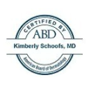 Certification Logo. Reads: Certified by ABD. Kimberly Schoofs, MD. Micrographic Dermatologist Surgery. America's Board of Dermatology.